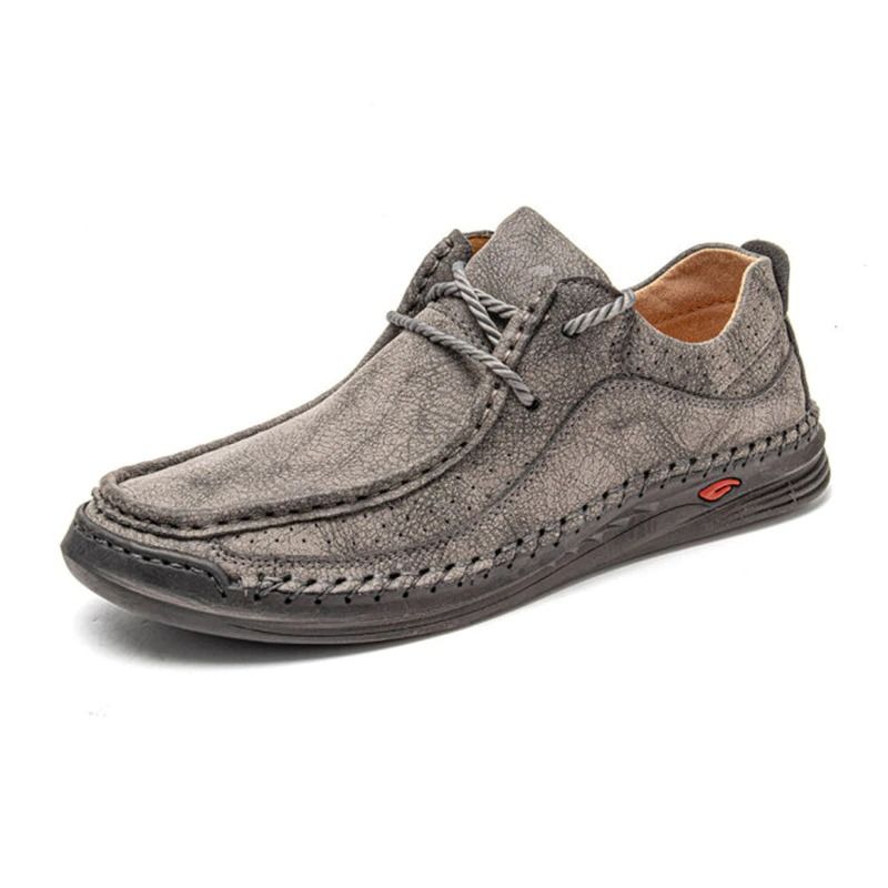 Handmade Men's Leather Casual Sneakers-My Soft Slipper