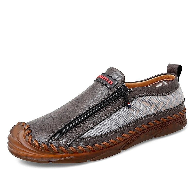 Men's Leather Handmade Outdoor Shoes-My Soft Slipper