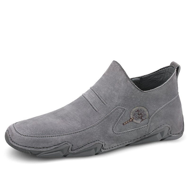 Men's Warm Leather Ankle Boots-My Soft Slipper