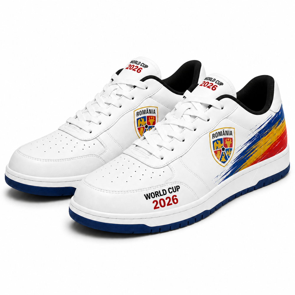 World Cup 2026 Romania Football Fan Printed Shoes