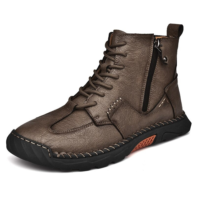 Men's Outdoor Motorcycle Ankle Boots-My Soft Slipper