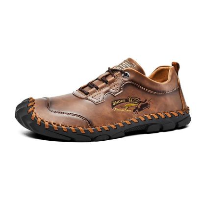 Men's Leather Handmade Casual Shoes-My Soft Slipper