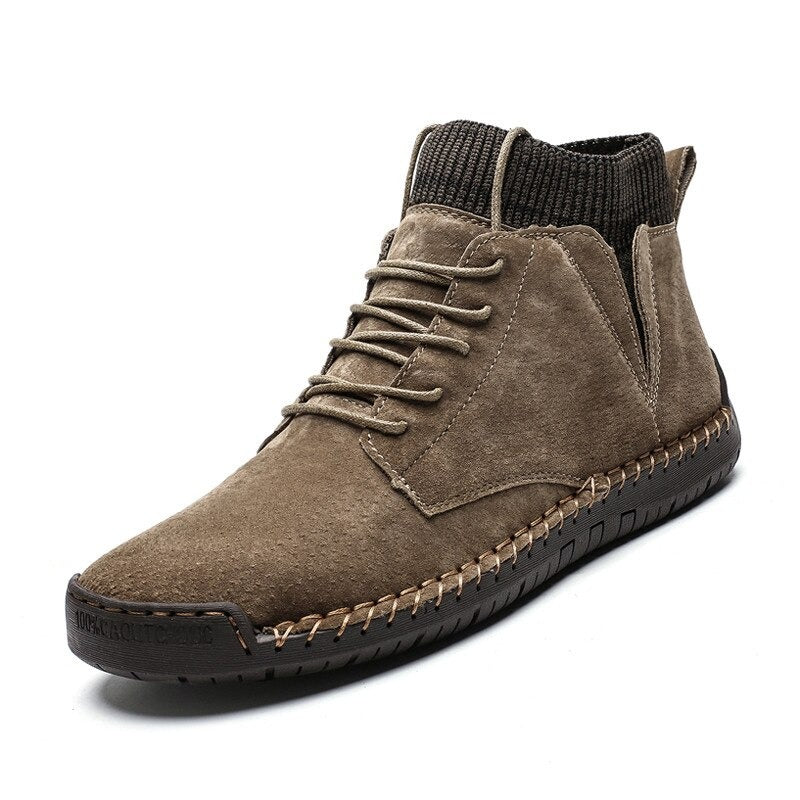 Men's Autumn Warm Basic Ankle Boots-My Soft Slipper