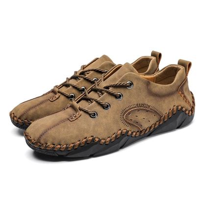 Men's Handmade Soft Leather Casual Shoes-My Soft Slipper