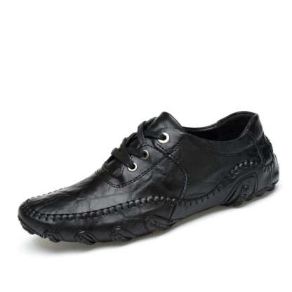 Men's Slip On Leather Flats Loafers-My Soft Slipper