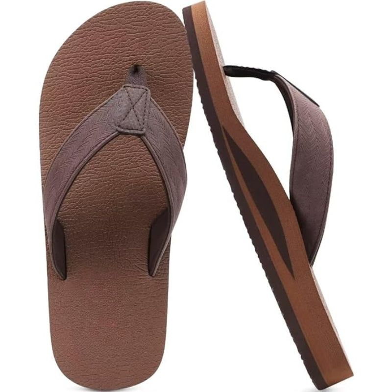 Arch Support Leather Slip-On Sandals With Cushioned Sole-My Soft Slipper