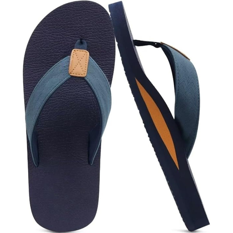 Arch Support Leather Slip-On Sandals With Cushioned Sole-My Soft Slipper