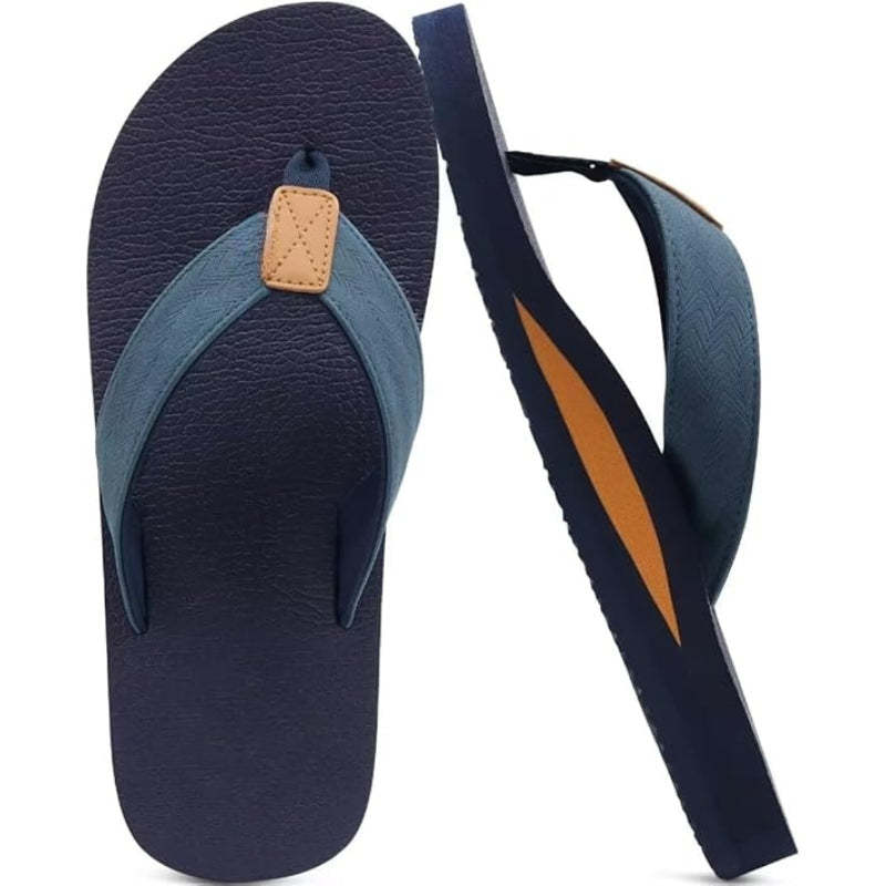 Arch Support Leather Slip-On Sandals With Cushioned Sole-My Soft Slipper