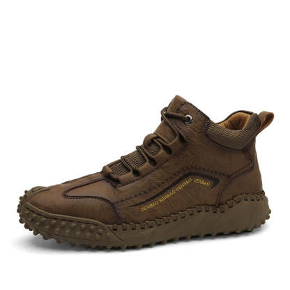 Men's Warm Handmade Ankle Boots-My Soft Slipper