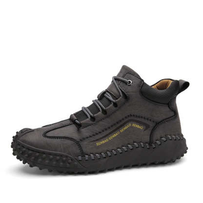 Men's Warm Handmade Ankle Boots-My Soft Slipper