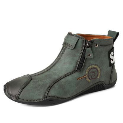 Men's Winter Warm Zip Ankle Boots-My Soft Slipper