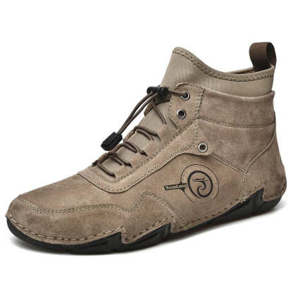 Men's Warm Leather Snow Ankle Boots-My Soft Slipper