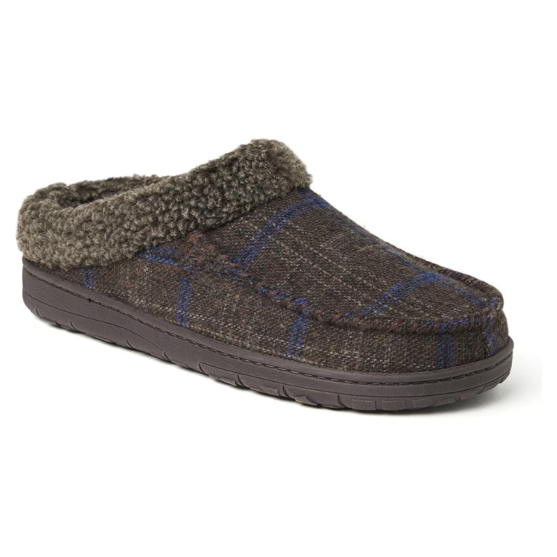 Plaid Slip-On Slippers – Soft Lining With Sturdy Sole For Everyday Comfort-My Soft Slipper