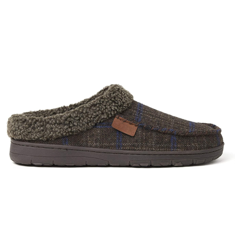 Plaid Slip-On Slippers – Soft Lining With Sturdy Sole For Everyday Comfort-My Soft Slipper
