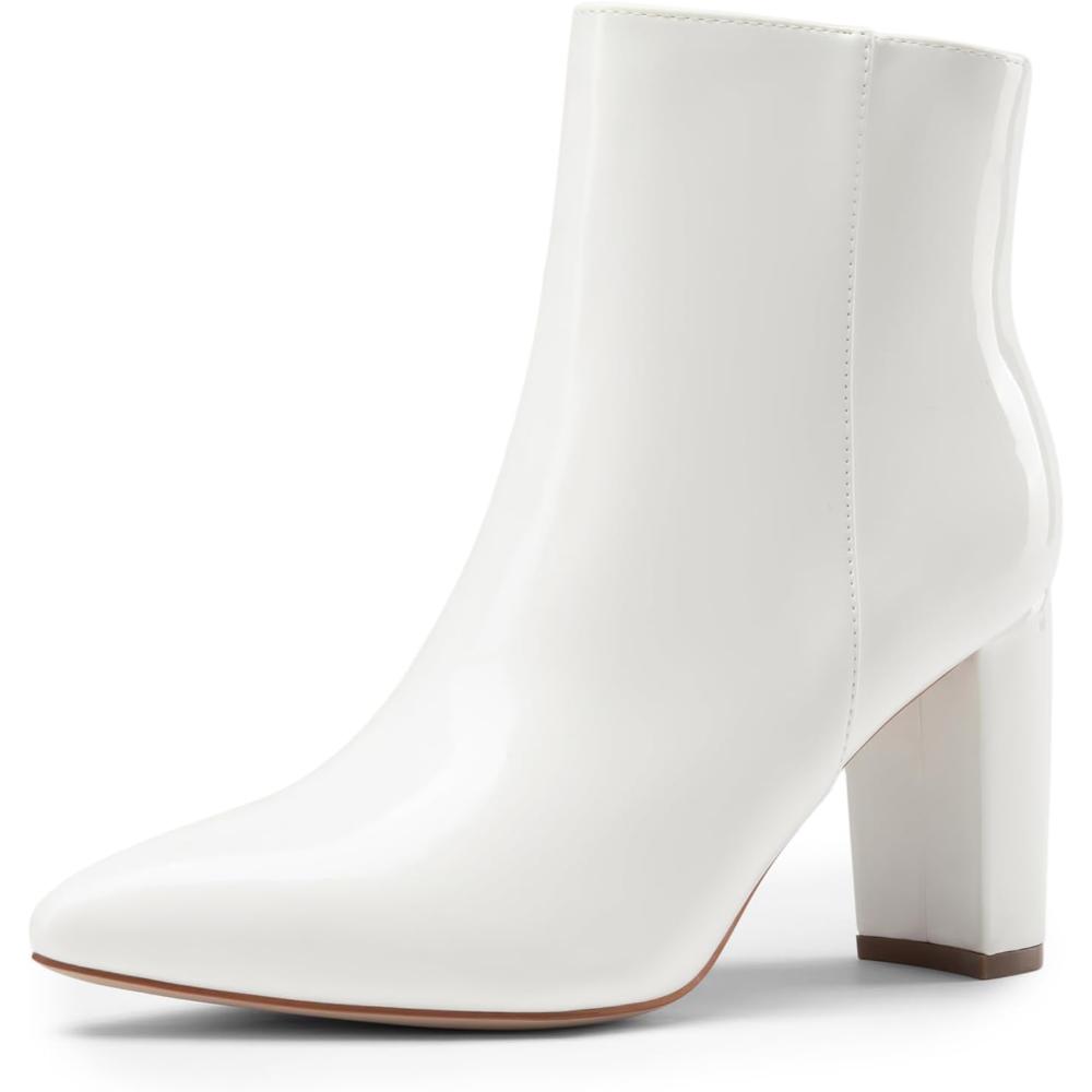 Pointed Pattern Block Pattern Boots-My Soft Slipper