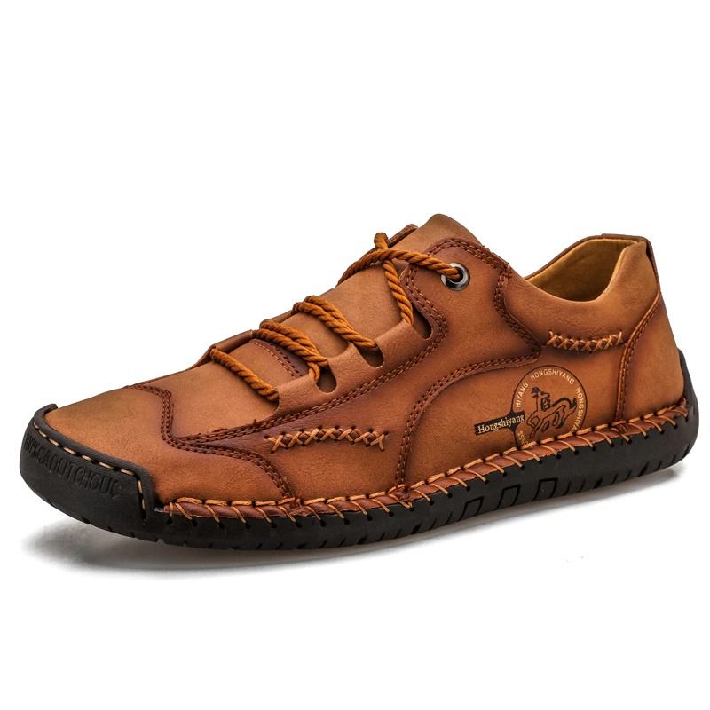 Handmade Men's Casual Leather Shoes-My Soft Slipper
