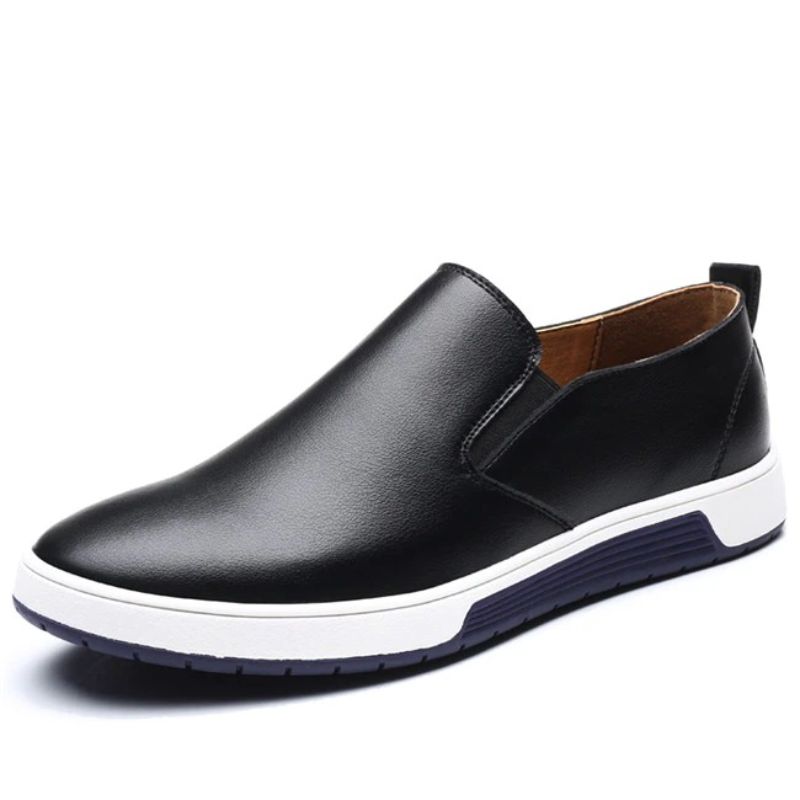 Men's Casual Leather Pull On Comfortable Shoes-My Soft Slipper