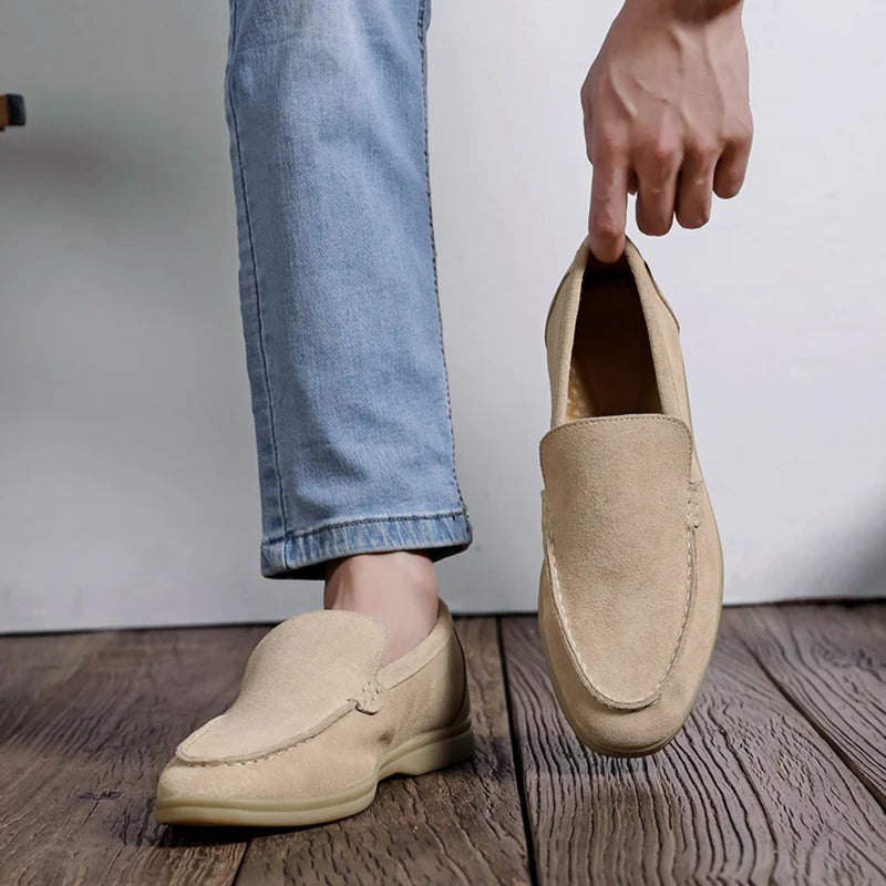 Suede Slip On Loafers-My Soft Slipper