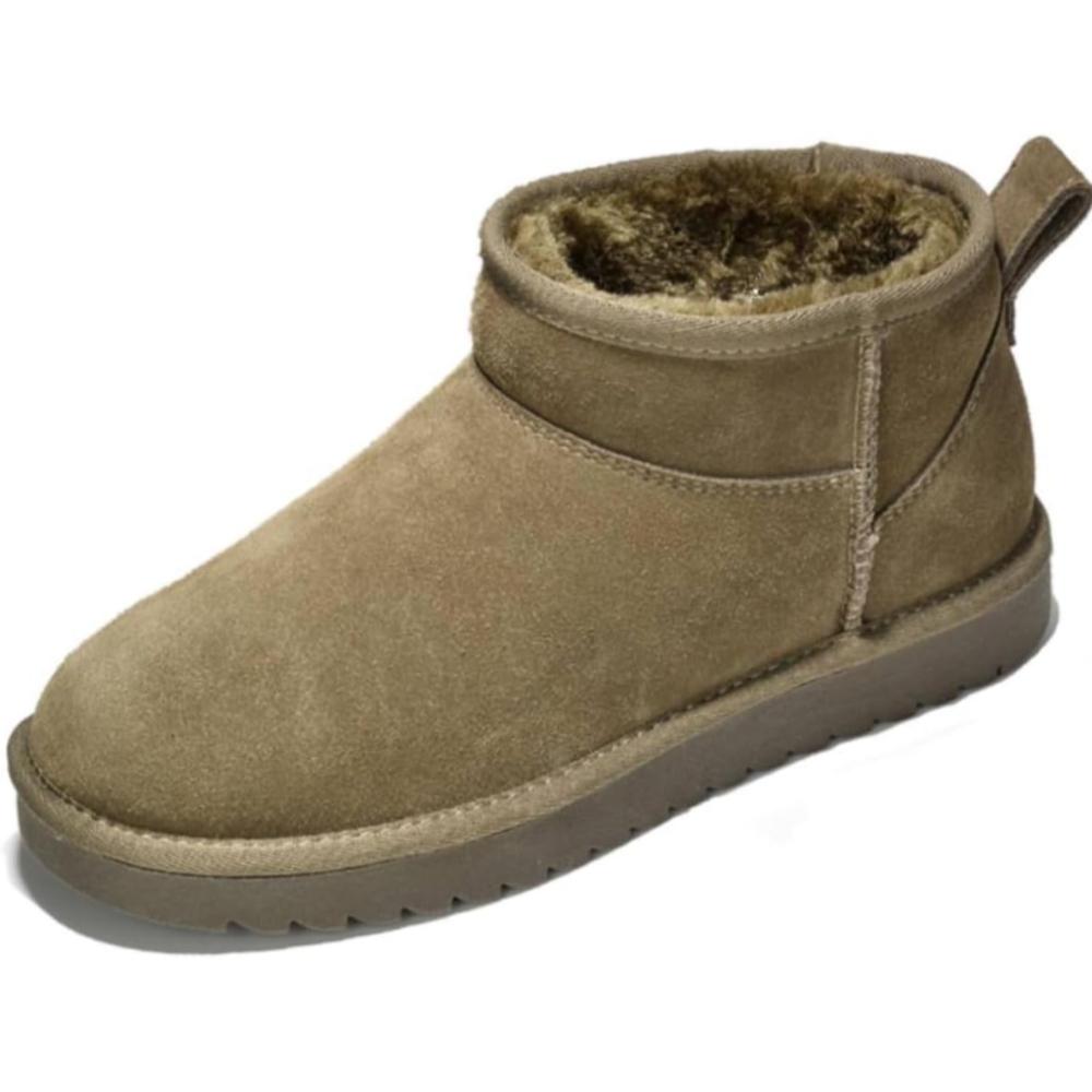 Suede Winter Boots With Cushioned Insole-My Soft Slipper