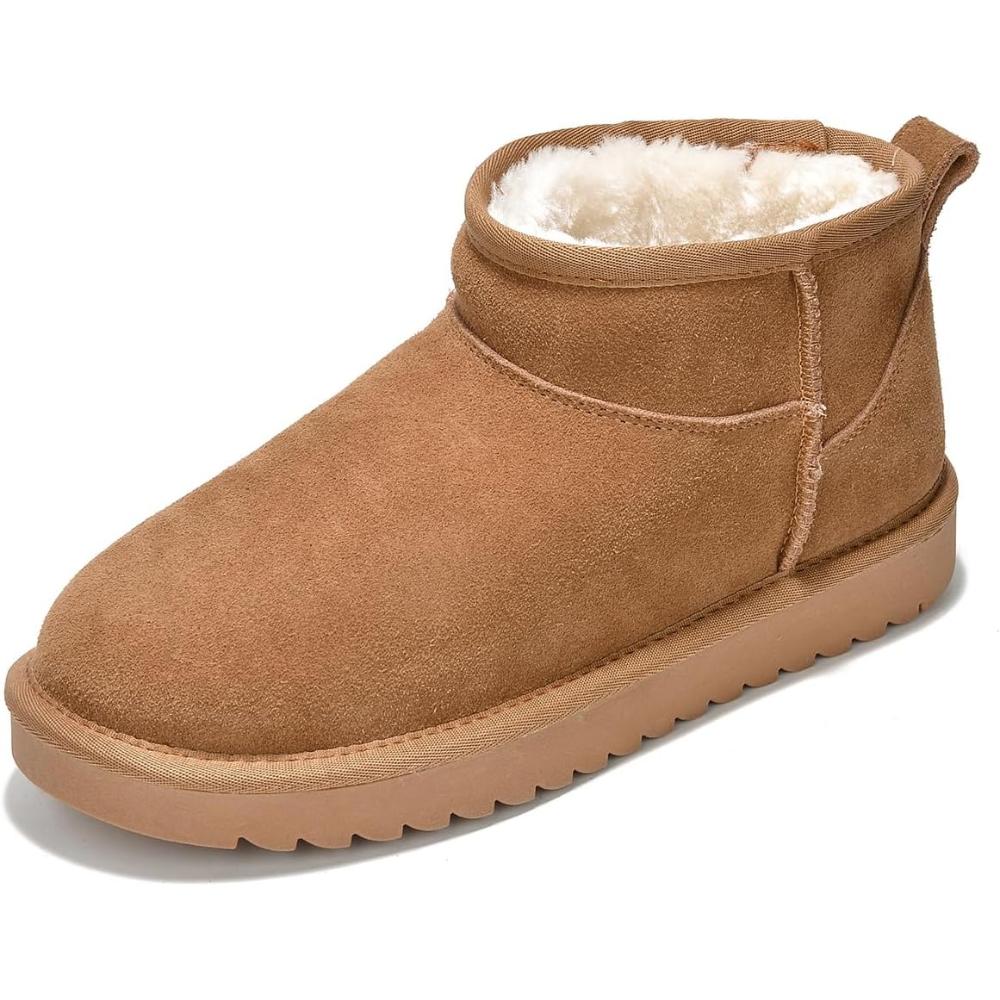 Suede Winter Boots With Cushioned Insole-My Soft Slipper