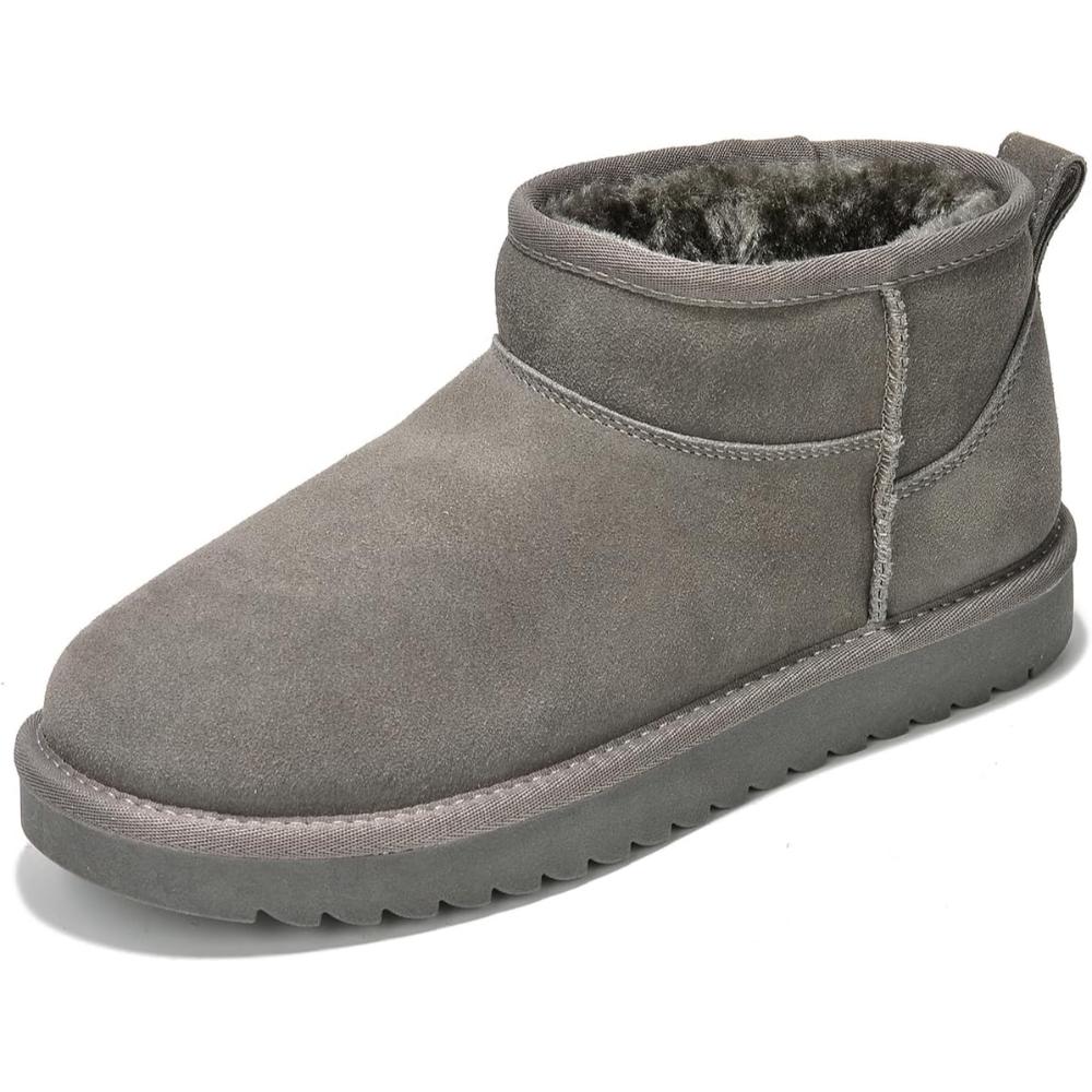 Suede Winter Boots With Cushioned Insole-My Soft Slipper