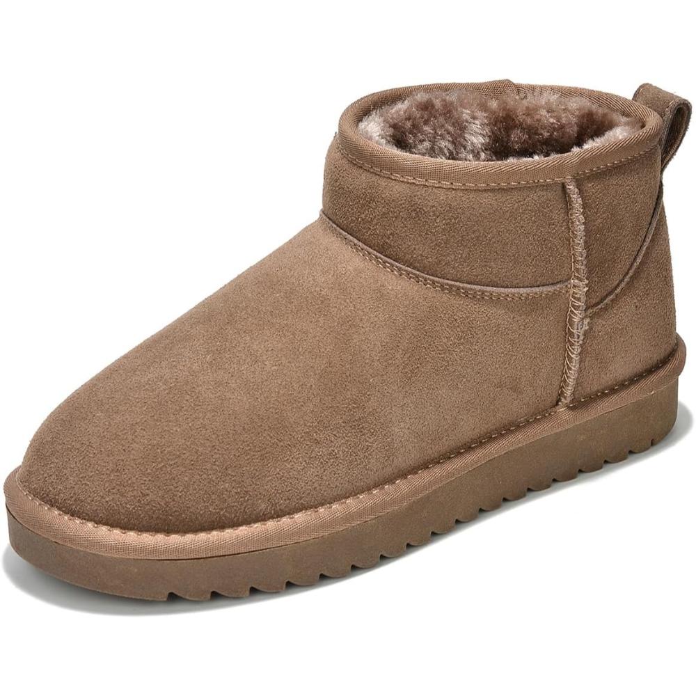 Suede Winter Boots With Cushioned Insole-My Soft Slipper