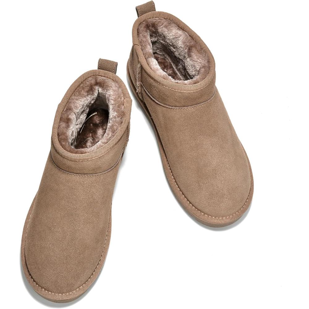 Suede Winter Boots With Cushioned Insole-My Soft Slipper