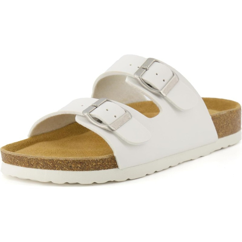Cork Footbed Adjustable Double-Strap Sandals With EVA Sole-My Soft Slipper