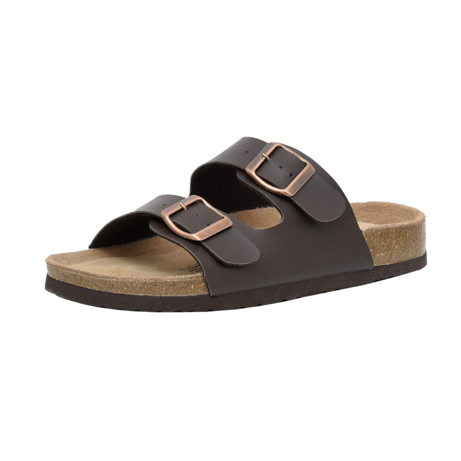 Footbed Arch Support Double Buckle Slip On Sandals For Women