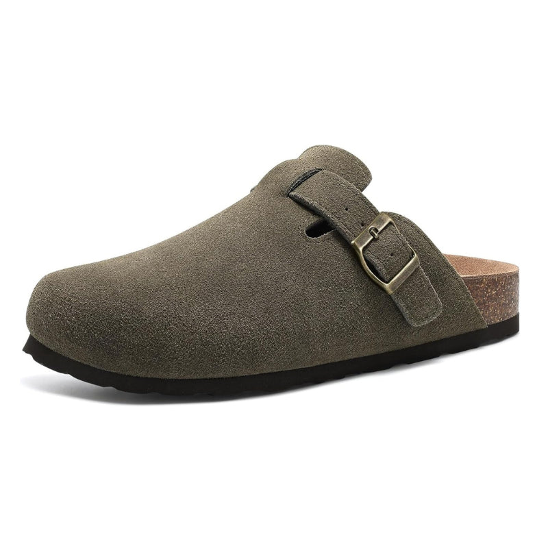 Women Clogs With Cork Pattern And Adjustable Buckle-My Soft Slipper