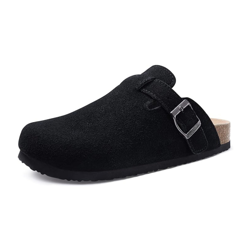 Women Clogs With Cork Pattern And Adjustable Buckle-My Soft Slipper