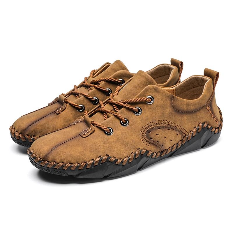 Men's Handmade Soft Leather Casual Shoes-My Soft Slipper