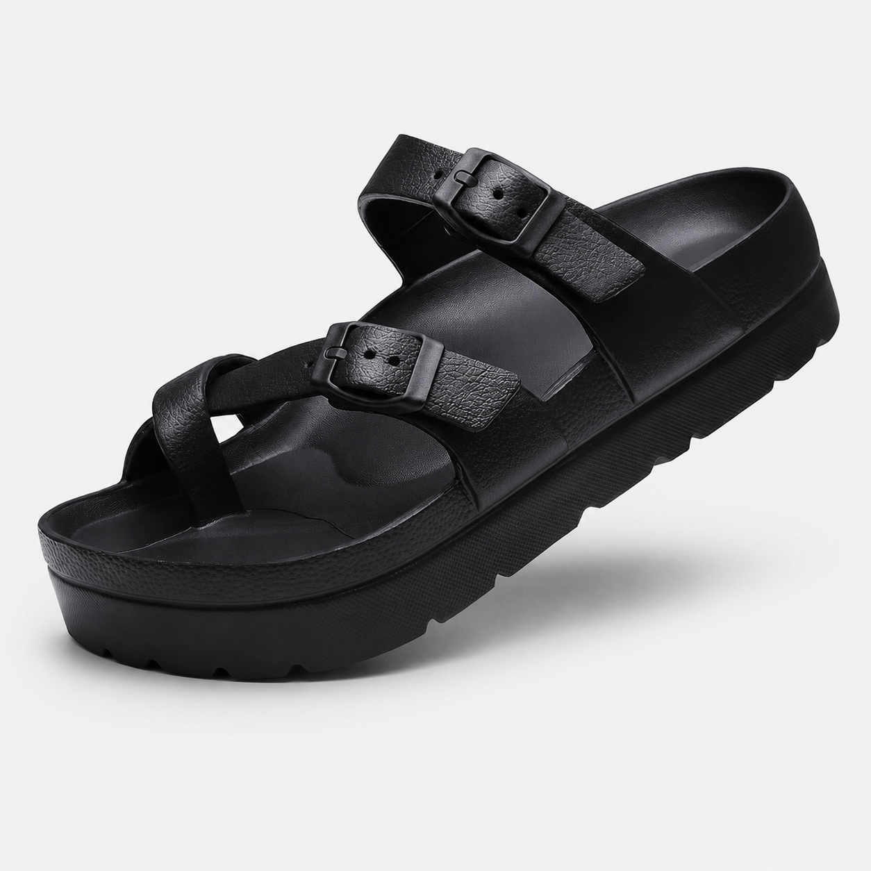 Casual Beach Platform Rubber Slides Sandals For Women