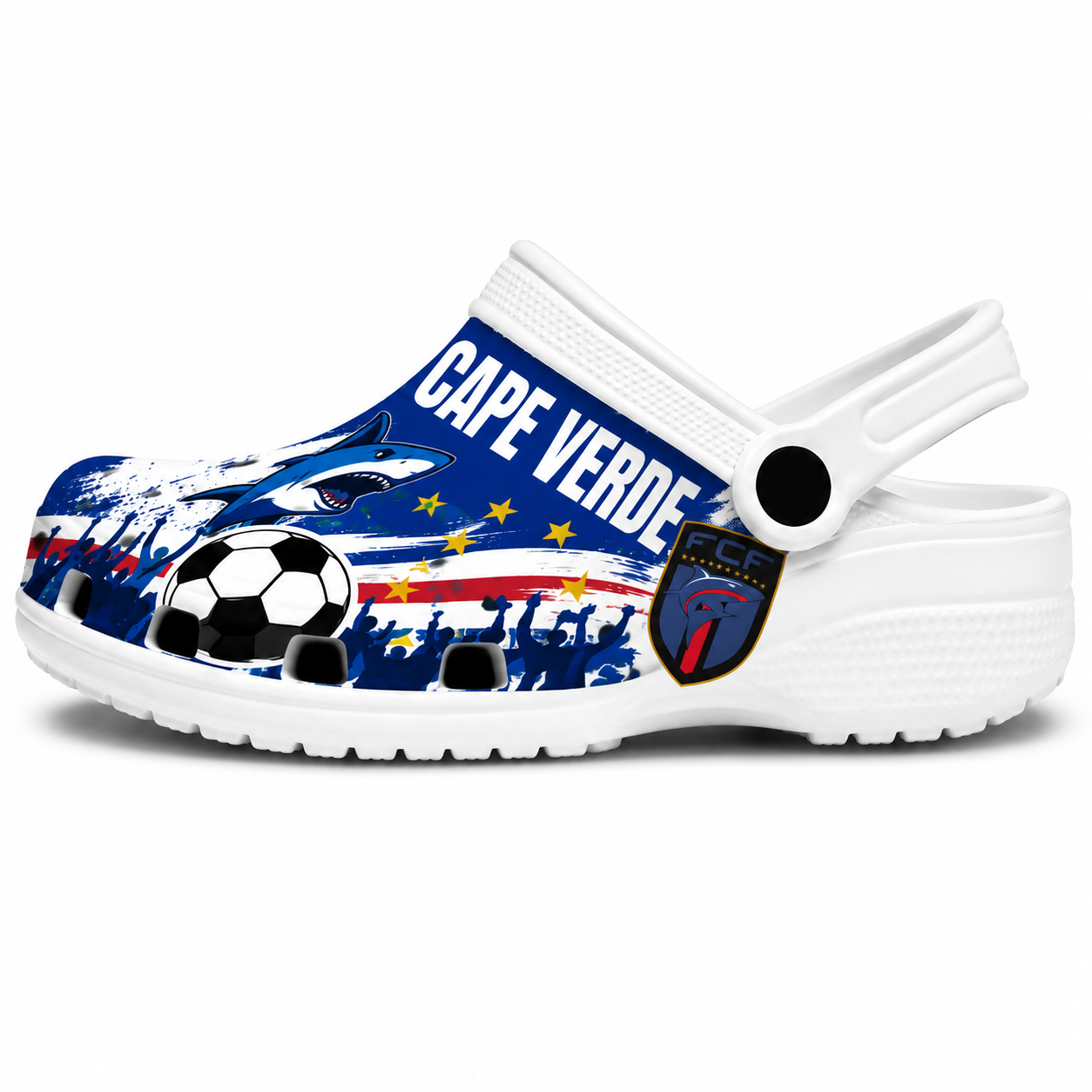 World Cup 2026 Cape Verde Football Fan Printed Clogs