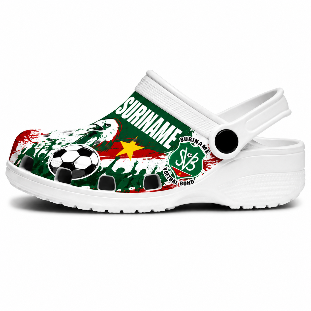 World Cup 2026 Suriname Football Fan Printed Clogs