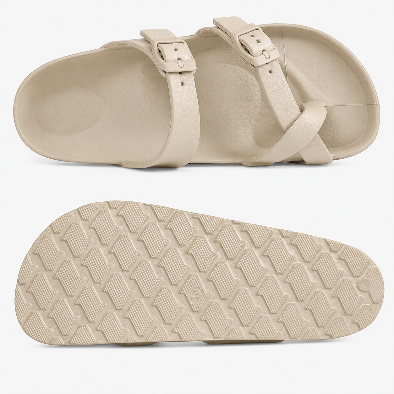 Casual Beach Platform Rubber Slides Sandals For Women