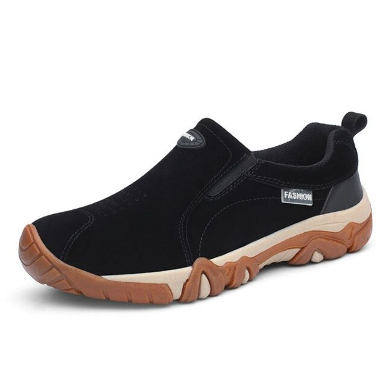 Genuine Leather Outdoor Slip On Sneakers-My Soft Slipper