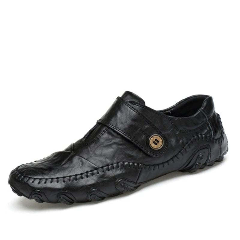 Men's Slip On Leather Flats Loafers-My Soft Slipper