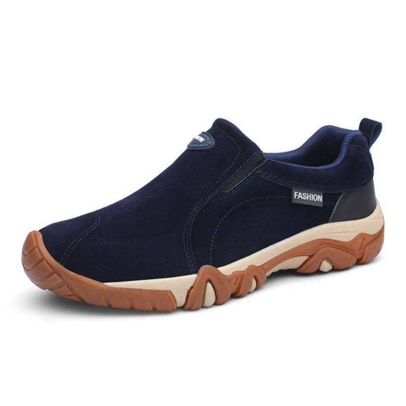 Genuine Leather Outdoor Slip On Sneakers-My Soft Slipper