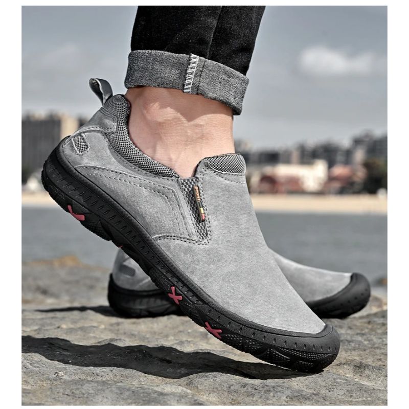 Genuine Leather Men's Outdoor Shoes-My Soft Slipper