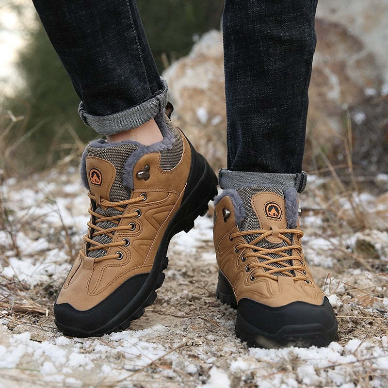 Men's Warm Waterproof Lace Up Boots-My Soft Slipper