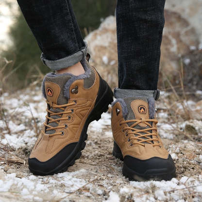 Men's Warm Waterproof Lace Up Boots-My Soft Slipper