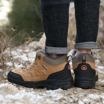 Men's Warm Waterproof Lace Up Boots-My Soft Slipper