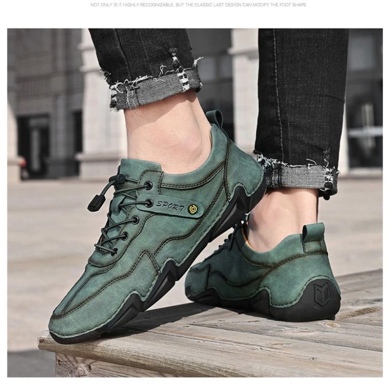 Men's Leather Casual Handmade Shoes-My Soft Slipper