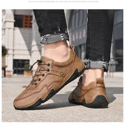 Men's Leather Casual Handmade Shoes-My Soft Slipper