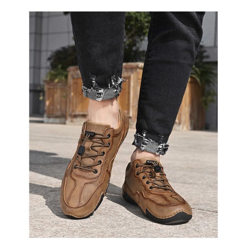 Men's Leather Casual Handmade Shoes-My Soft Slipper