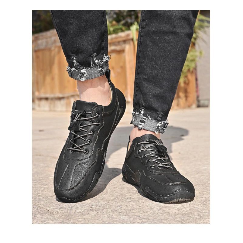 Men's Leather Casual Handmade Shoes-My Soft Slipper