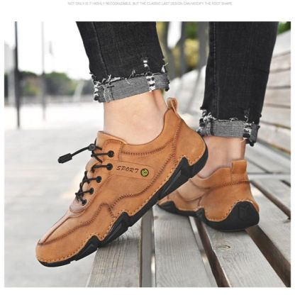 Men's Leather Casual Handmade Shoes-My Soft Slipper
