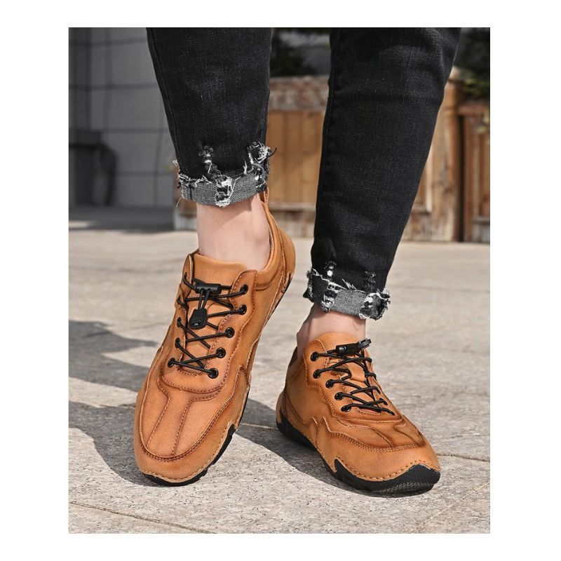Men's Leather Casual Handmade Shoes-My Soft Slipper