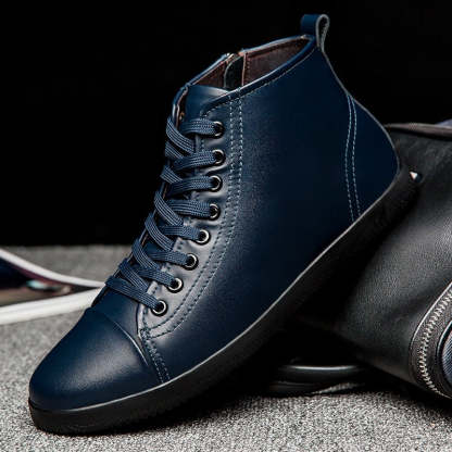 Men's Warm Lace-Up Ankle Boots-My Soft Slipper